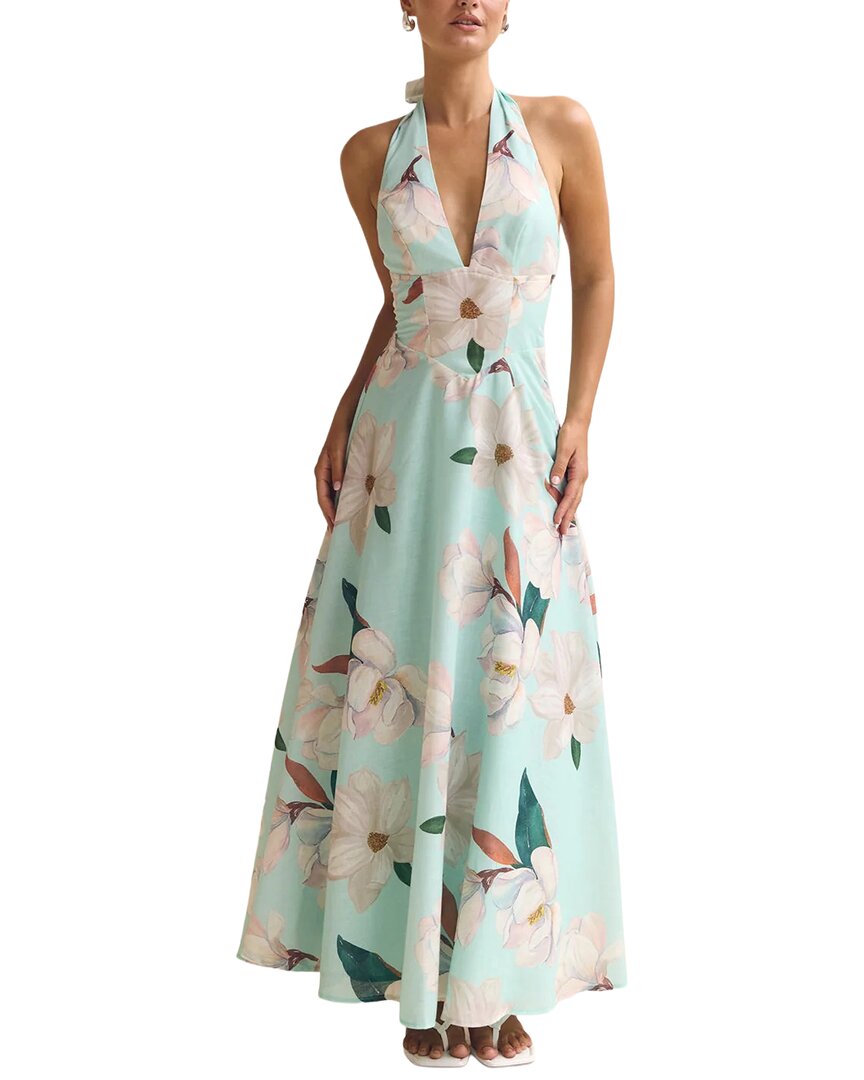 Camila Blanco Maxi Dress In Green