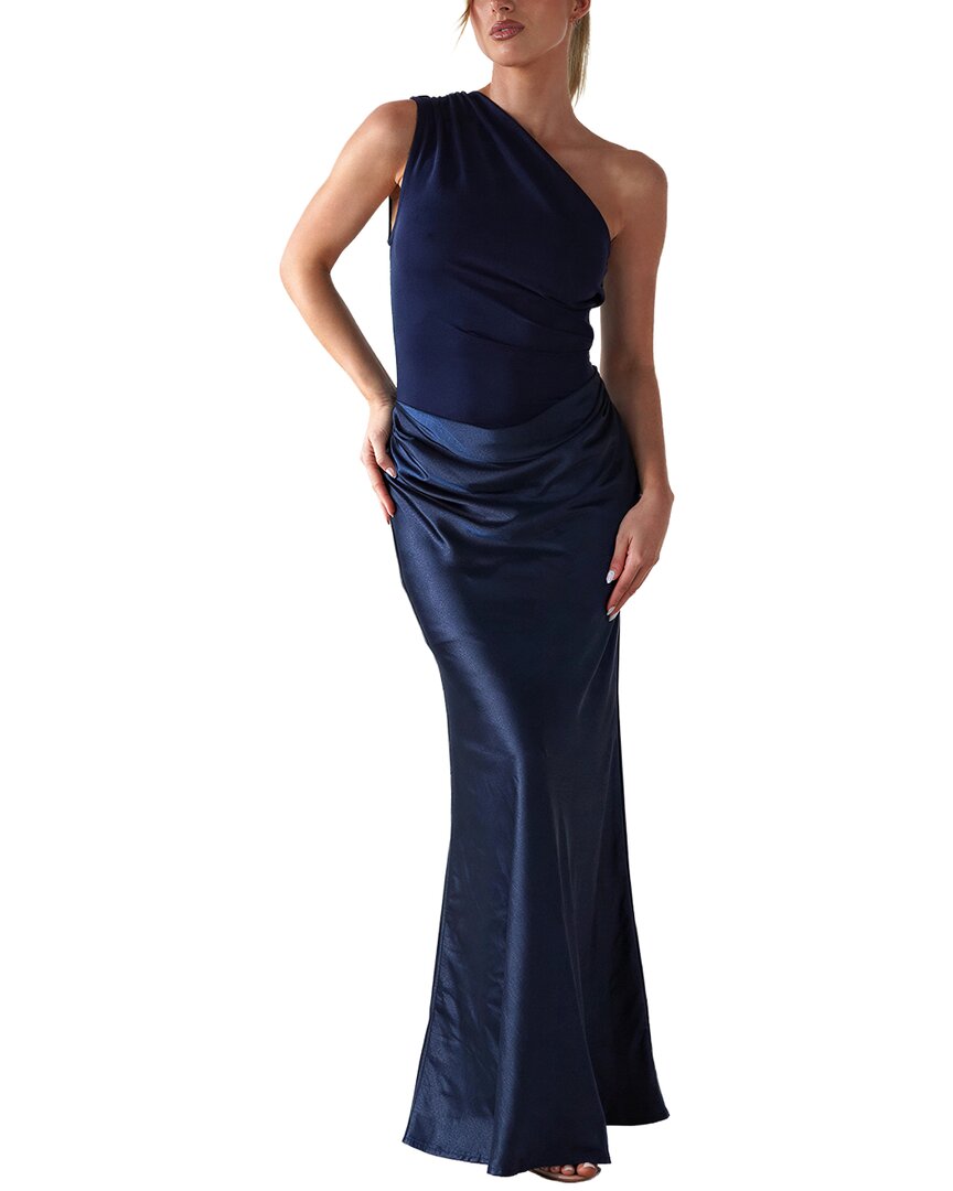 Camila Blanco Maxi Dress In Blue