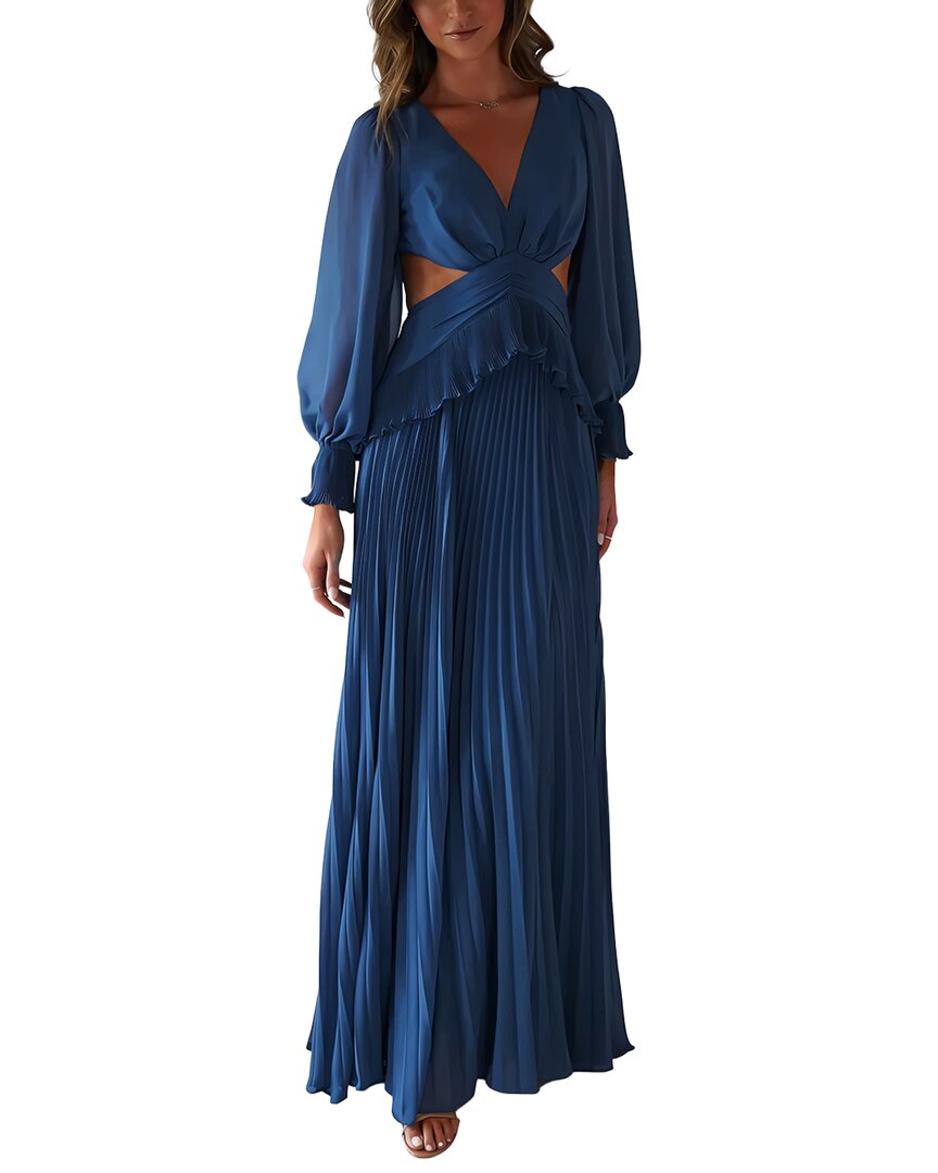 Camila Blanco Maxi Dress In Blue