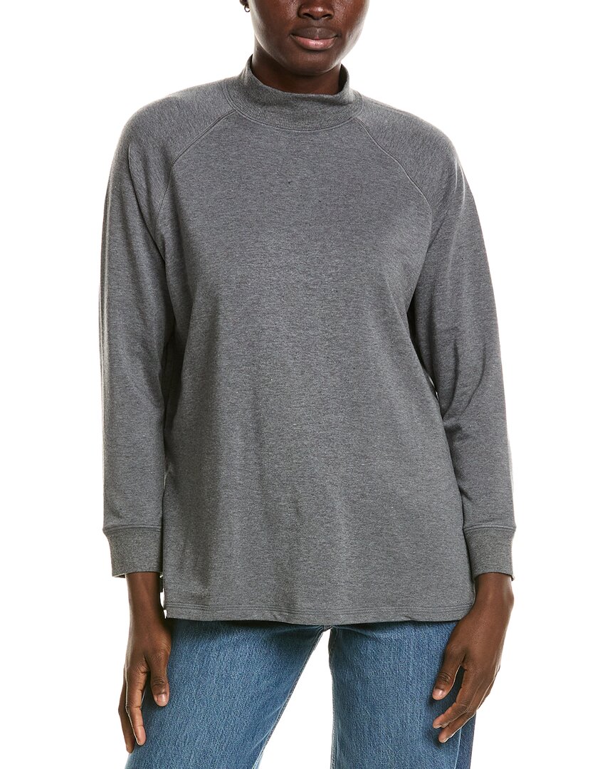 Eileen Fisher Petite High Neck Tunic In Gray