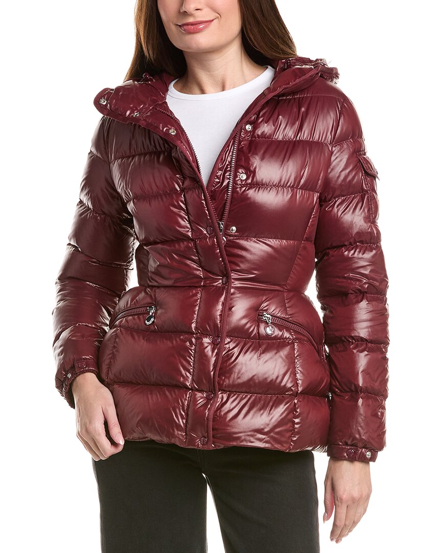 Moncler , Winter Jackets, Female, Red, M, Barante Hooded Short Down Jacket - Image 3