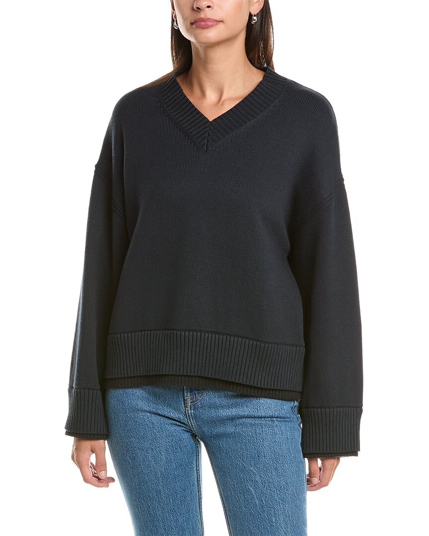 Rag & Bone Quinn Polo Wool-blend Sweater In Black