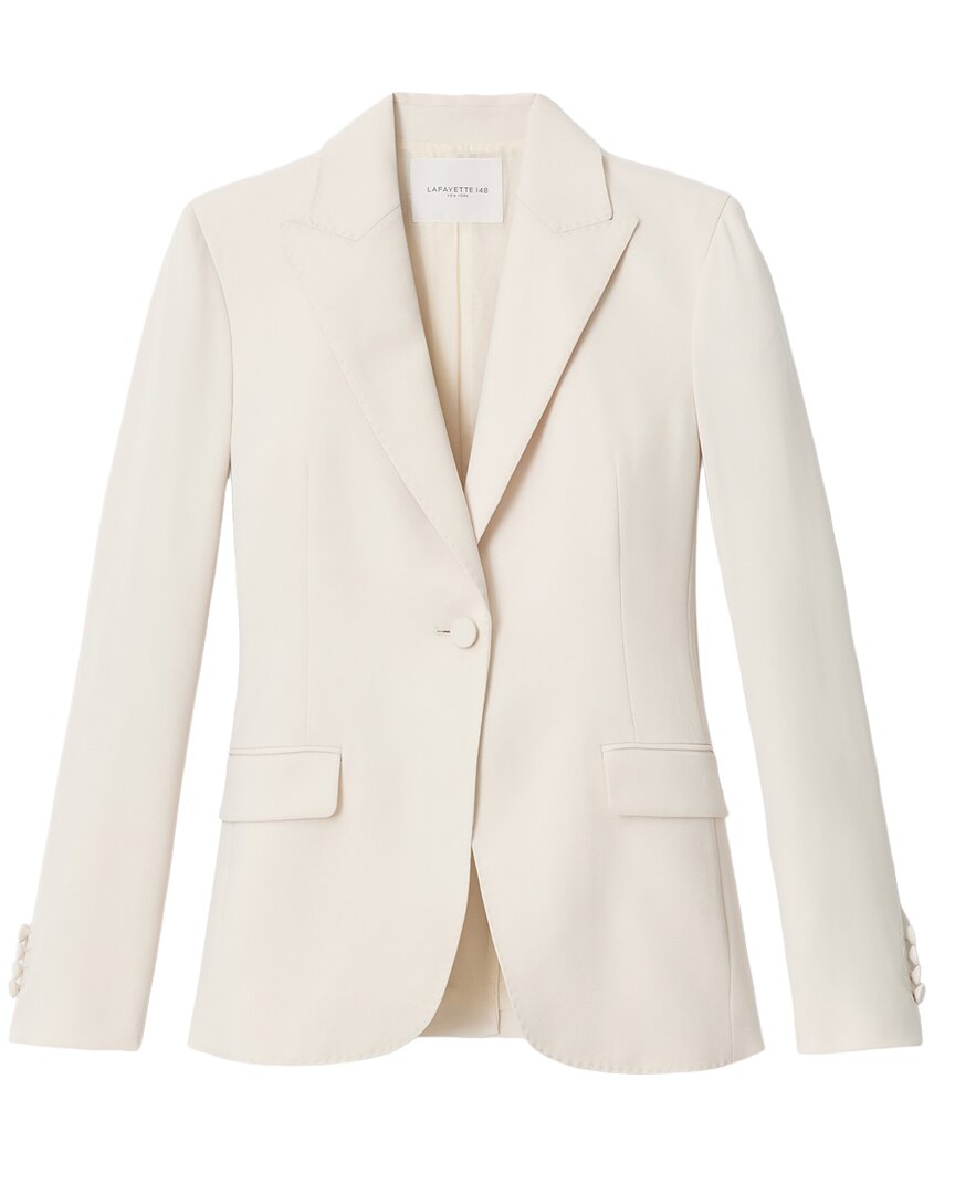 Lafayette 148 New York Plus Peak Lapel Blazer In Brown