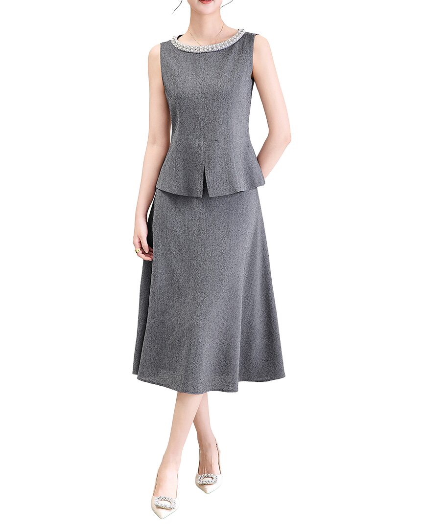 Wlzd 2pc Top & Skirt Set In Gray
