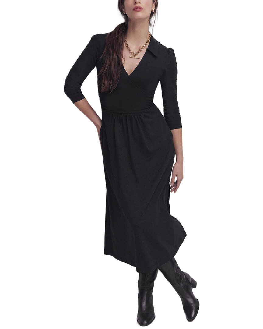 Boden Petite Carla Jersey Wrap Dress In Black