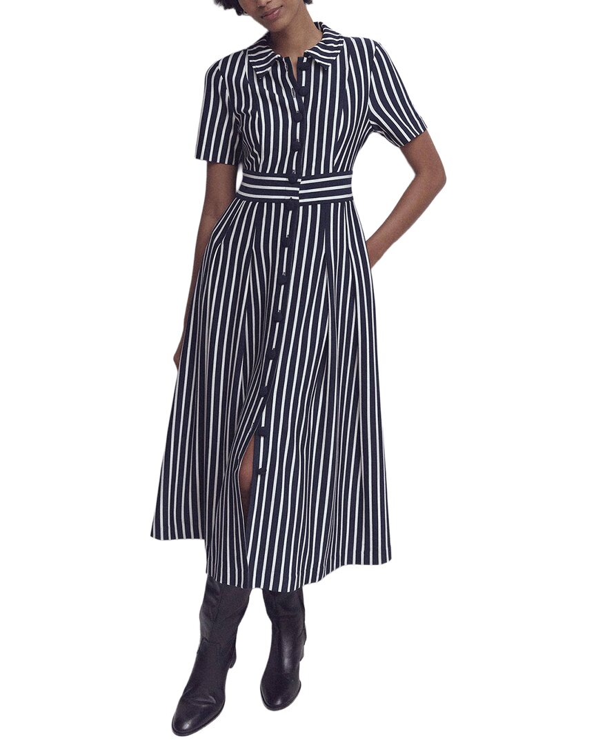 Boden Petite Bridget Ponte Shirt Dress In Blue