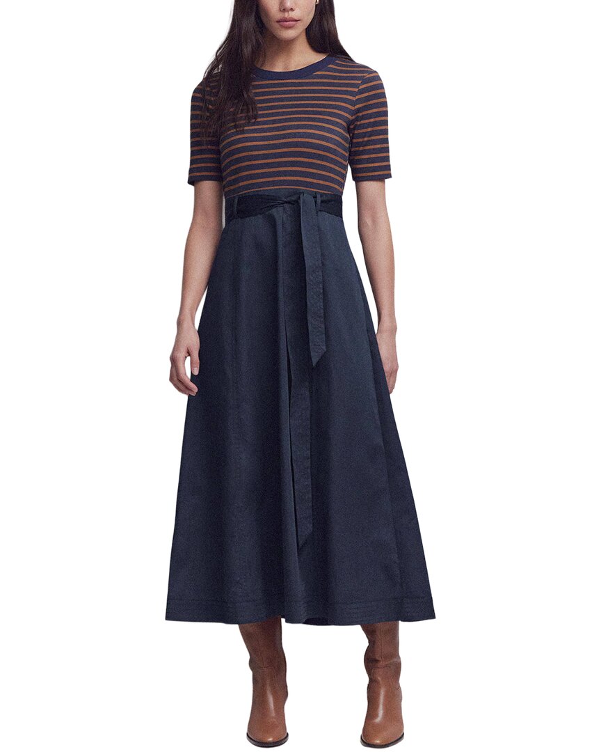 Boden Crew Neck Mix Media Dress