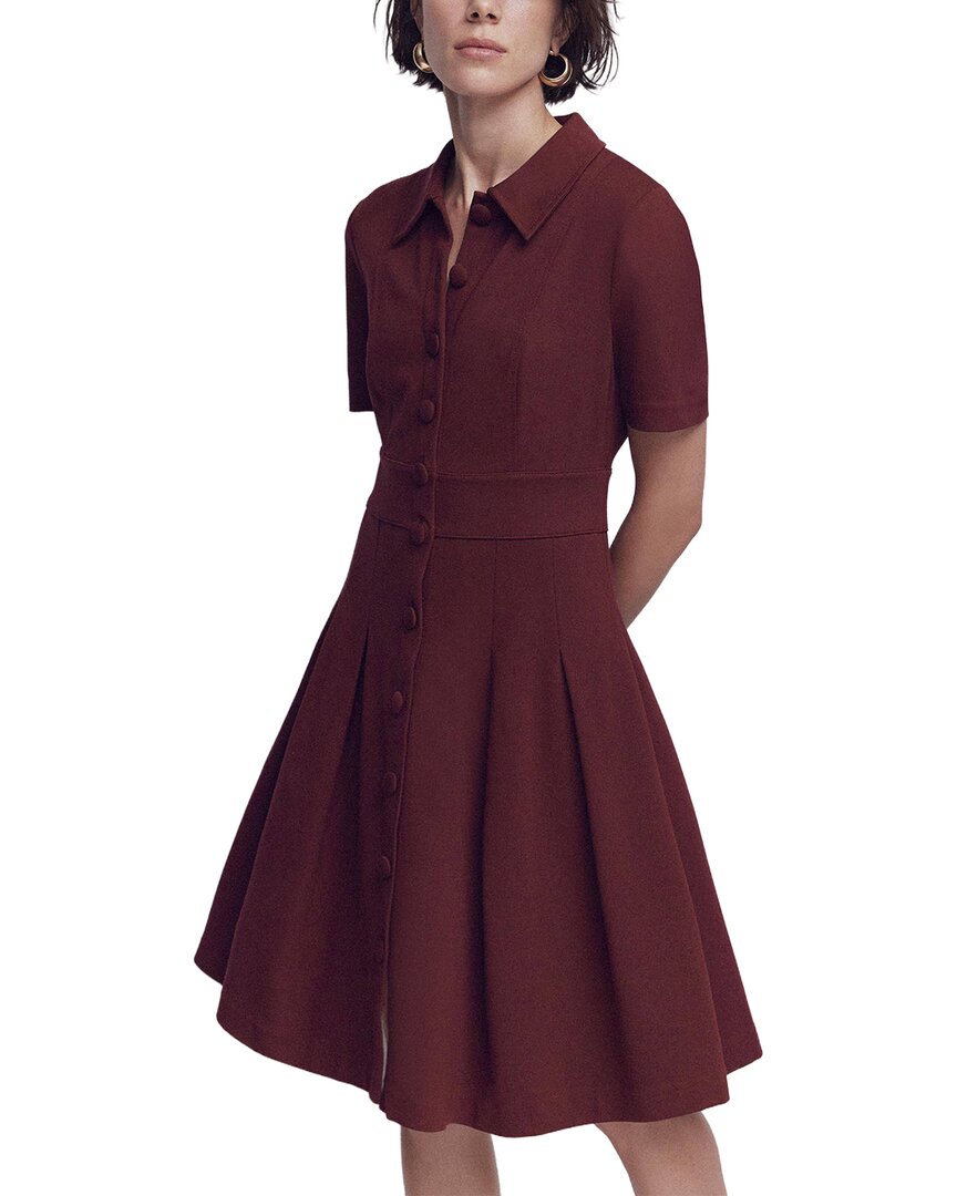 Boden Bridget Ponte Short Dress In Burgundy