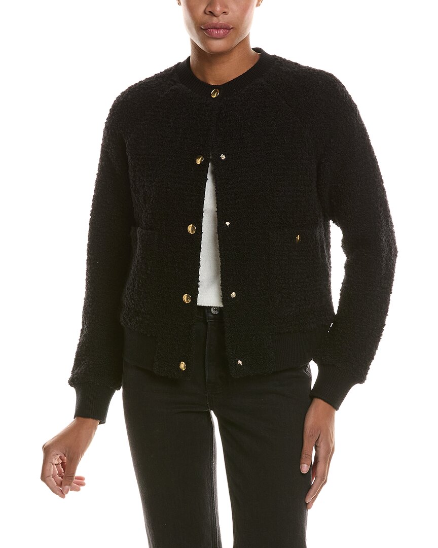 Moncler Black Wool-Blend Jacket