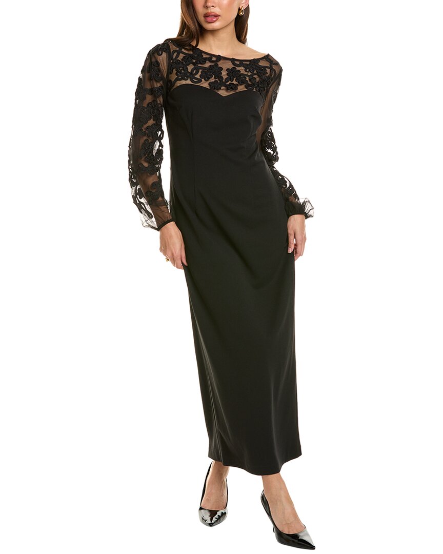 Js Collections Sammi Soutache Gown In Black