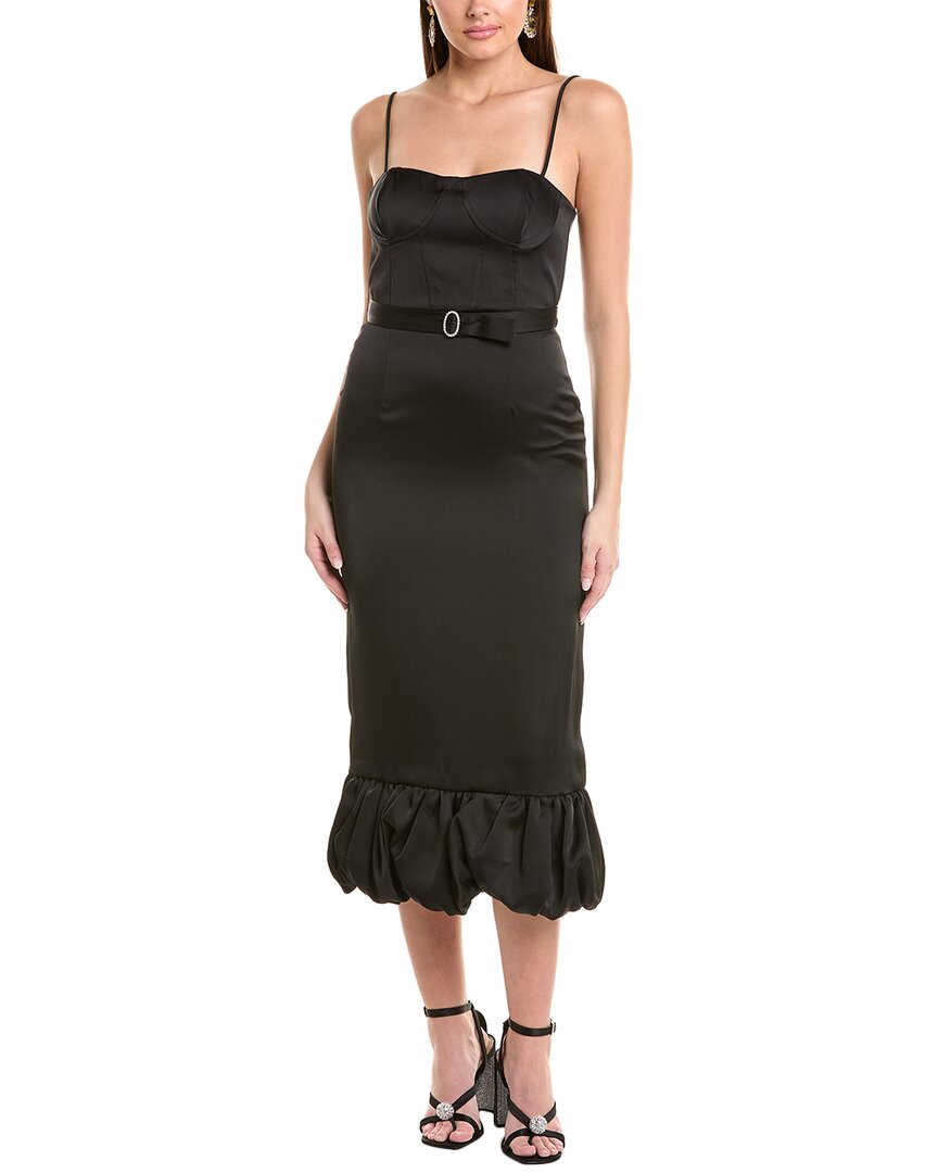 Taylor Halter Mini Dress In Black