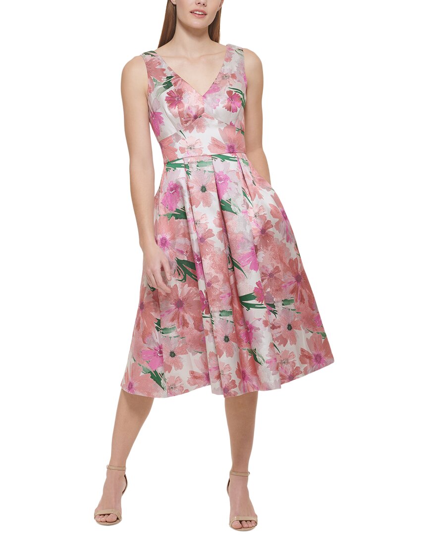 ELIZA J ELIZA J PRINTED JACQUARD MIDI DRESS