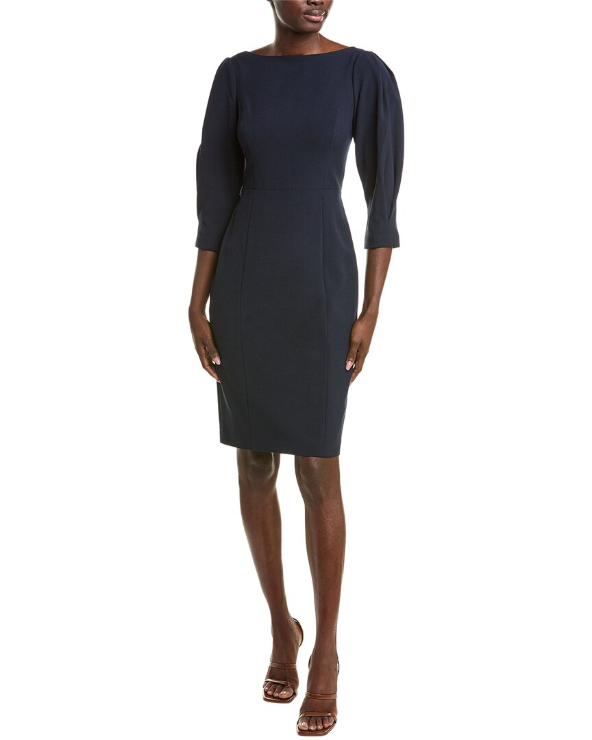 Eliza J Signature Stretch Crepe Midi Dress In Blue