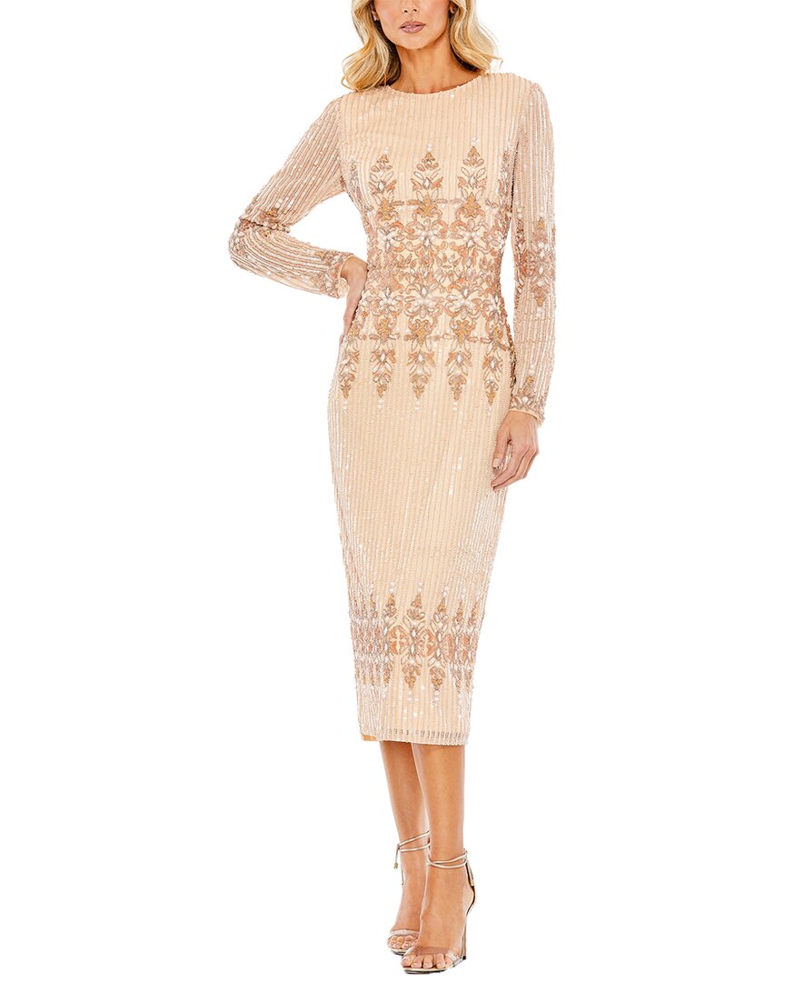 Mac Duggal Women's Embellished Long-sleeve Column Dress