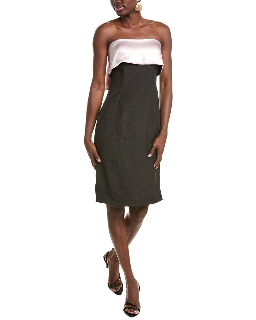 Rene Ruiz Strapless Mikado & Crepe Cocktail Dress In Pink