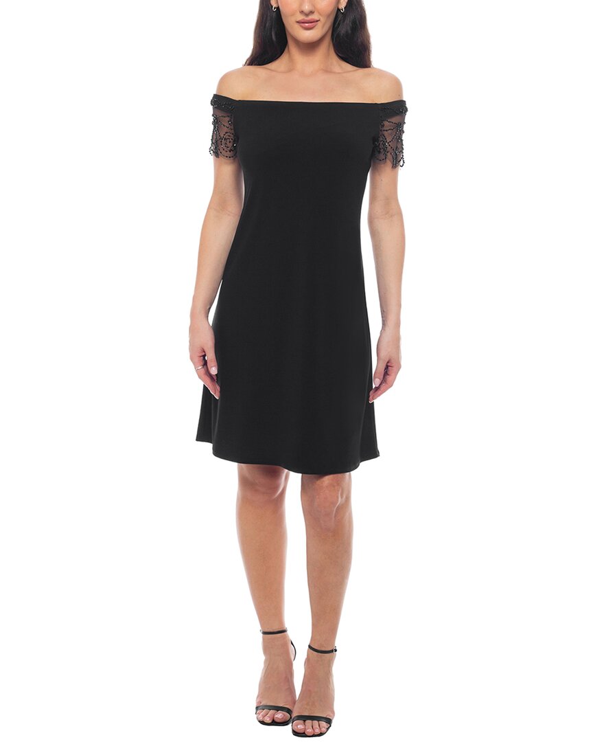 Marina Embellished Flutter Off-the-shoulder Dress
