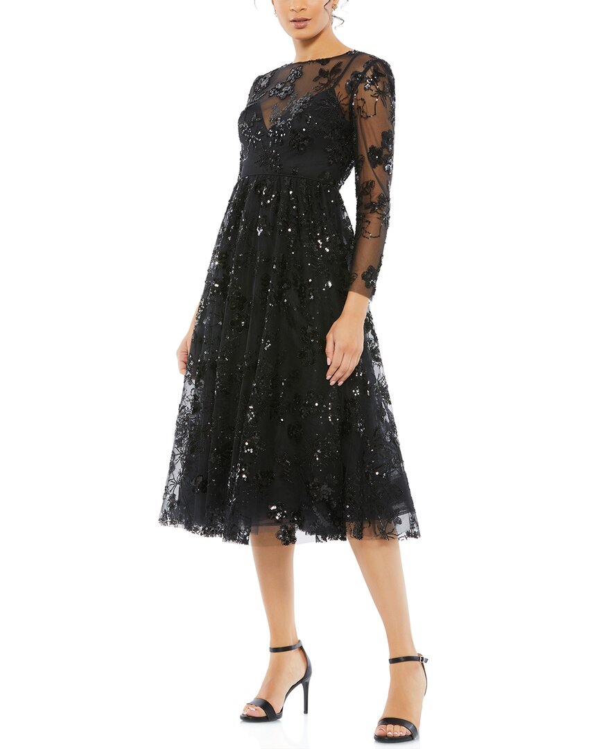 Mac Duggal Womens Sequin Beaded Cocktail And Party Dress