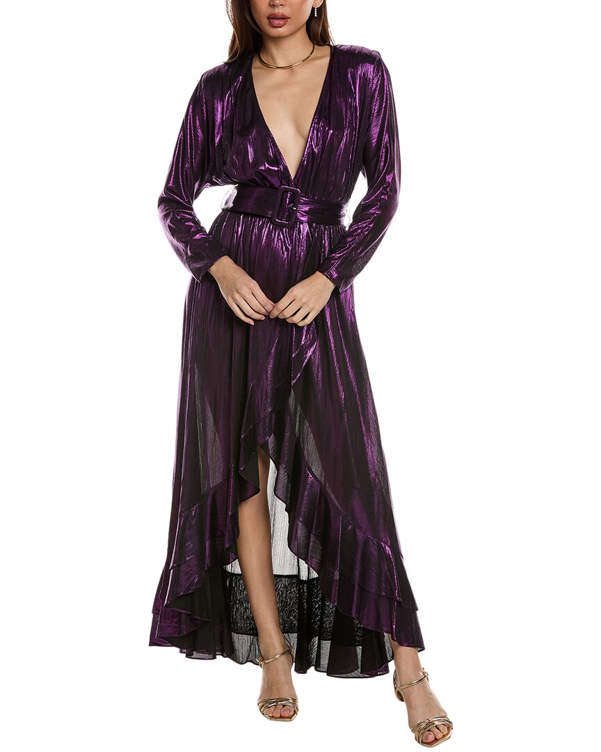 Retroféte Retrofête Flora Maxi Wrap Dress In Purple