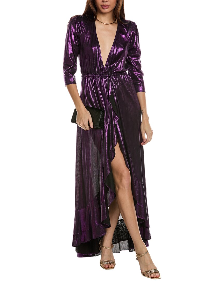 Retroféte Retrofête Flora Maxi Wrap Dress In Purple