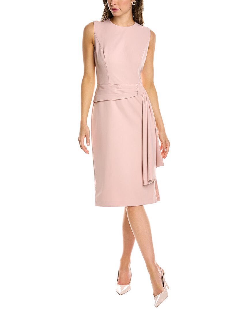 Kay Unger Women's Raven Stretch Crepe Midi-dress In Pink