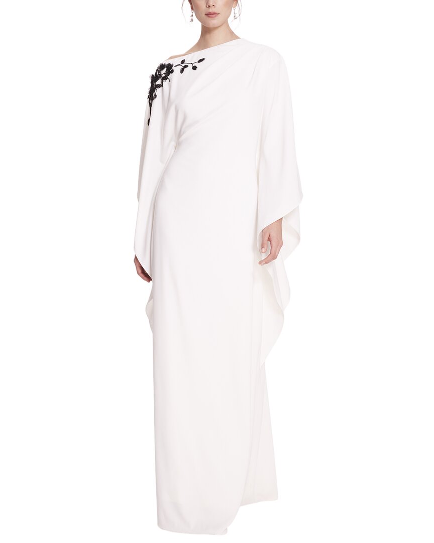 Marchesa Notte Embroidered Draped Kaftan