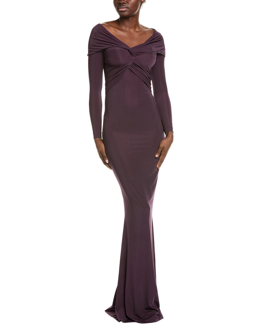 Chiara Boni La Petite Robe Fiaba Gown In Purple