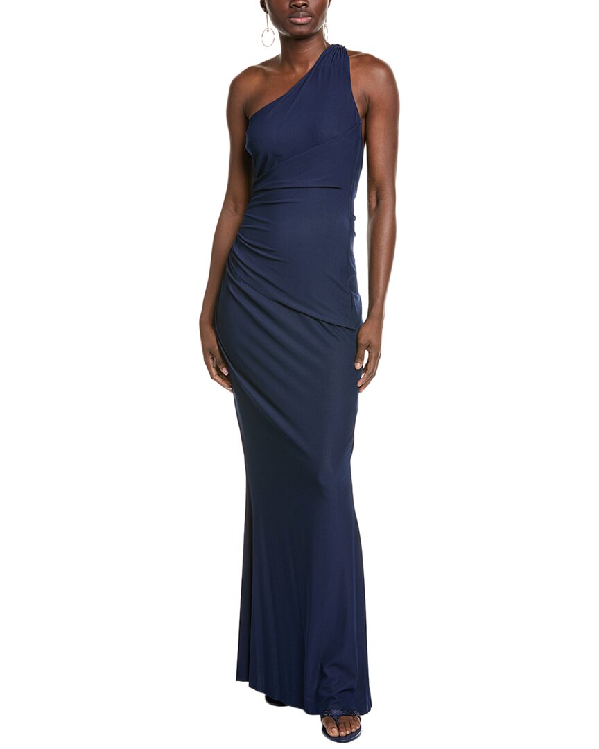 Chiara Boni La Petite Robe Yuuta One-shoulder Gown In Blue