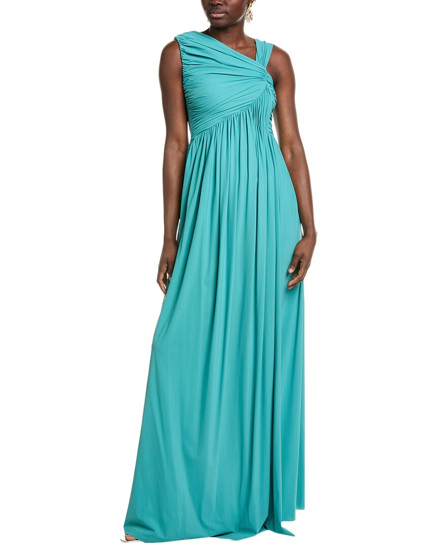 Shop Chiara Boni La Petite Robe Ala Gown In Blue
