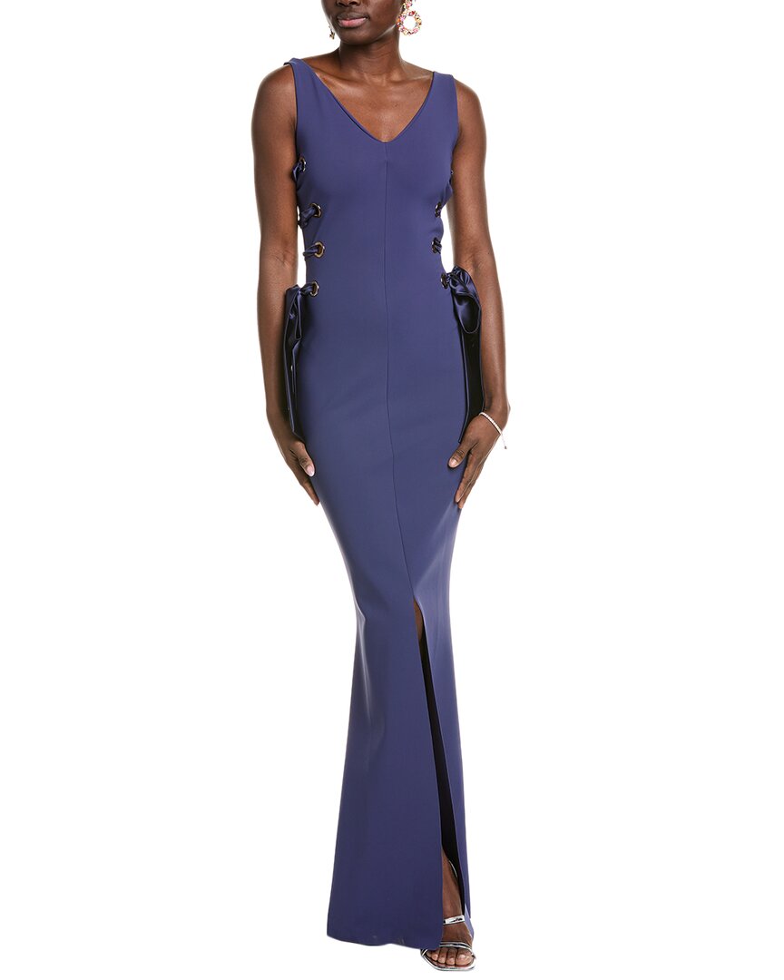 Shop Chiara Boni La Petite Robe Degna Gown In Blue