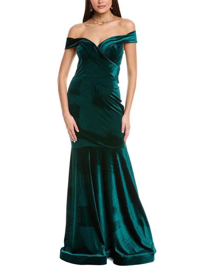 Rene Ruiz Mermaid Gown With Off The Shoulder Bow S