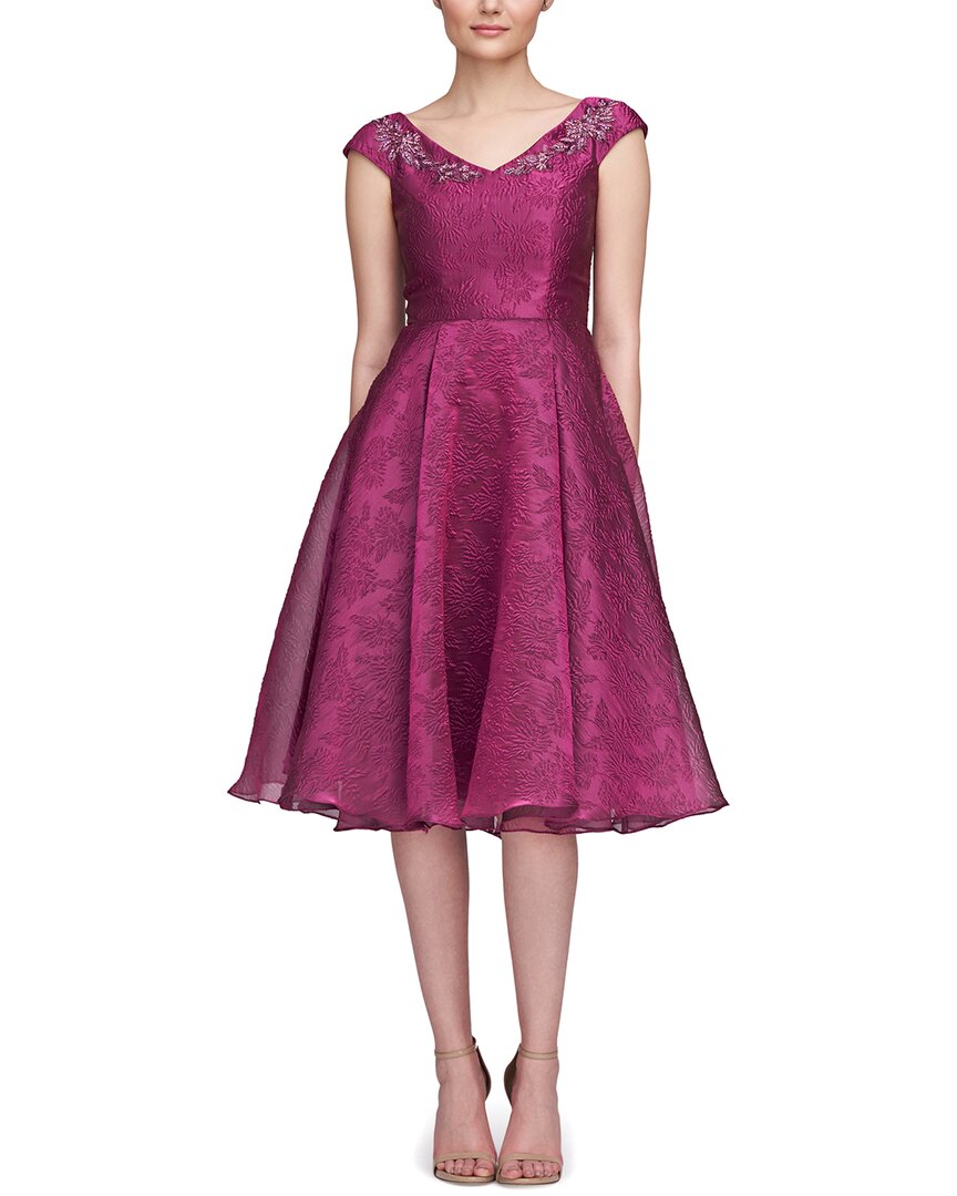 Theia Kit Bateau Neck Cocktail Dress In Quartz