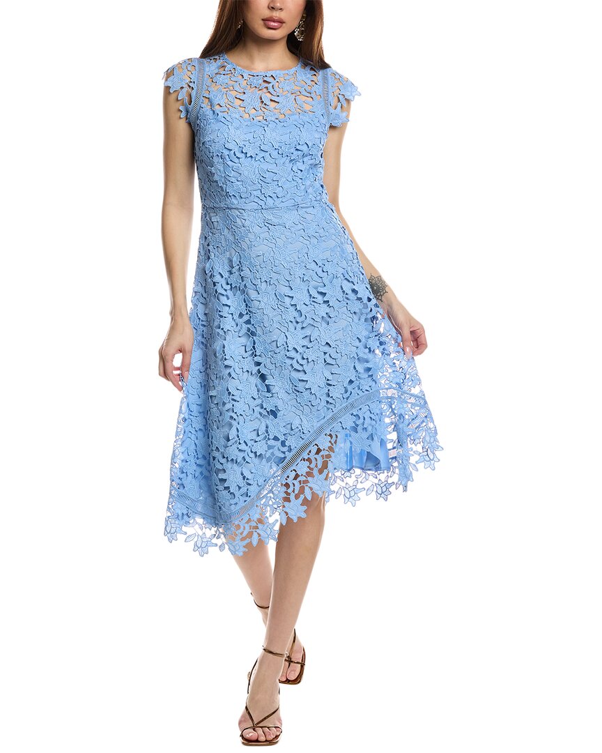 Eliza J Lace A-line Dress In Blue