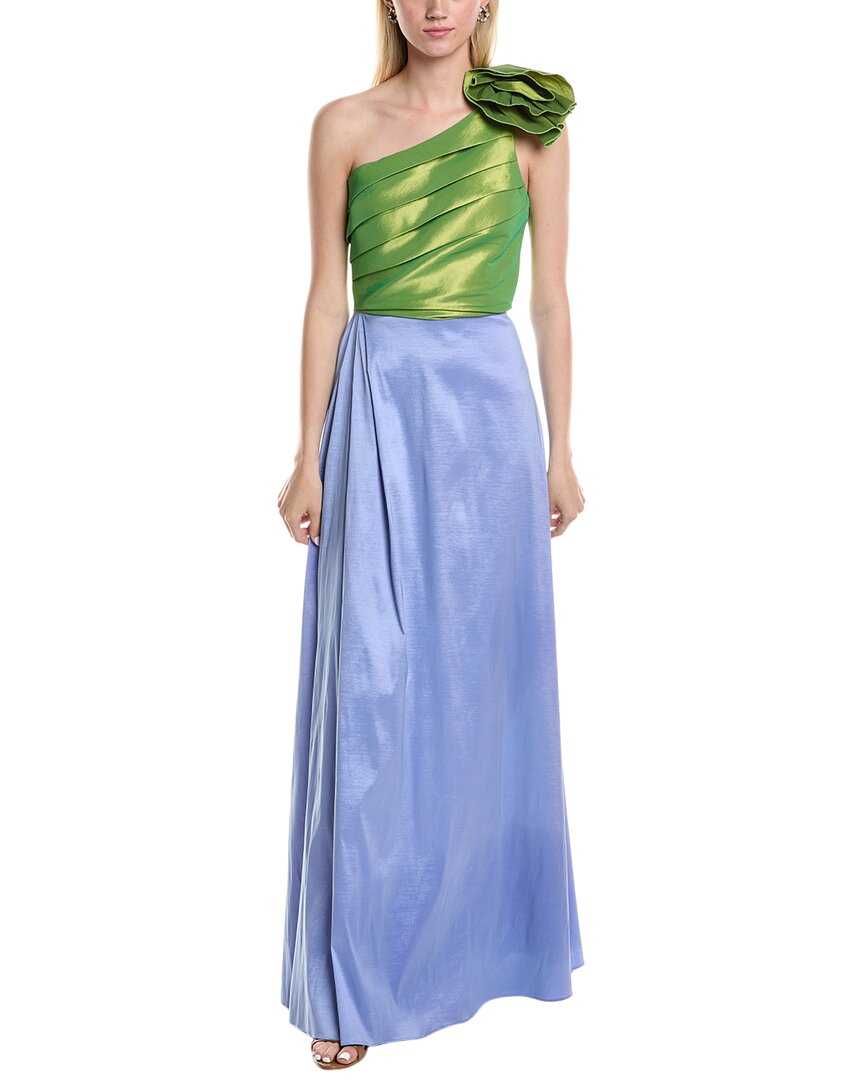 Rene Ruiz One-shoulder Taffeta Gown