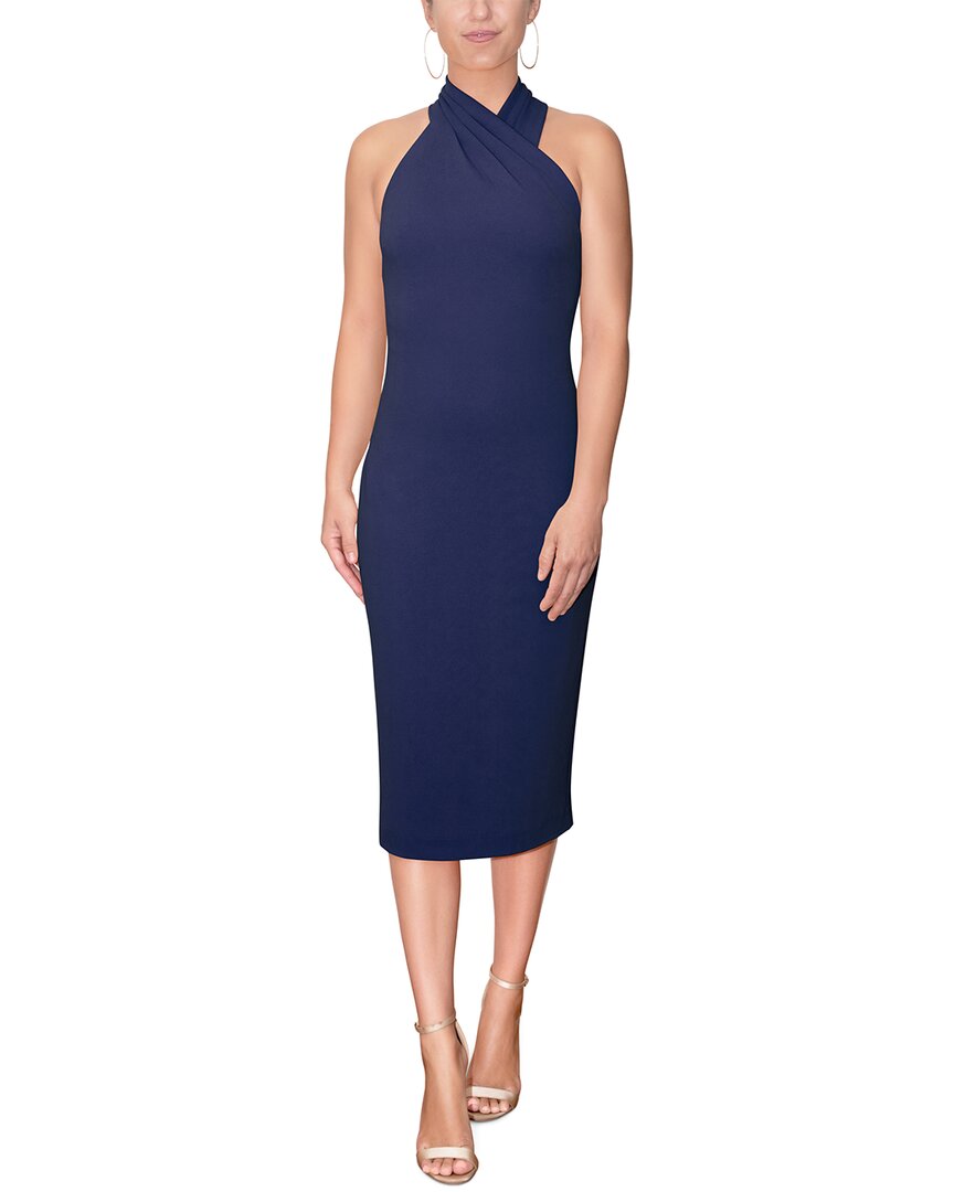 Rachel Rachel Roy Harland Womens Crepe Midi Midi Dress In Blue
