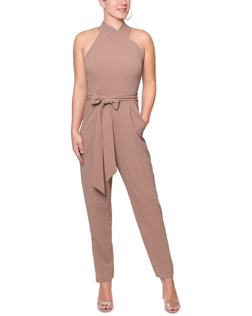 Rachel Rachel Roy Harland Crossover Halter Jumpsuit In Brown