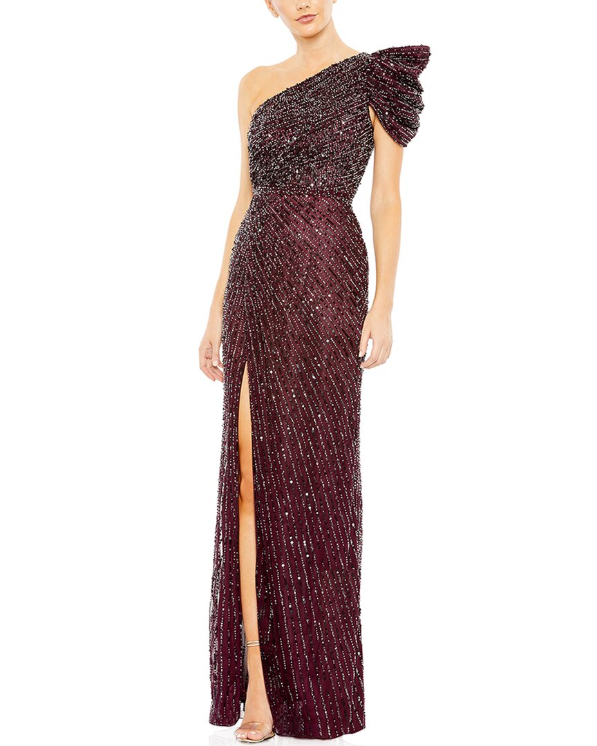 Mac Duggal Column Gown In Multi