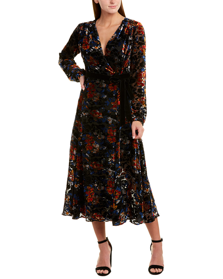 Hutch Midi Wrap Dress Women's Black S | eBay