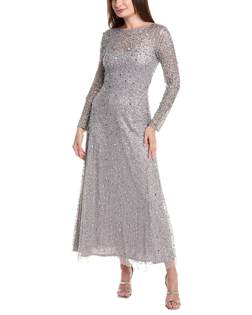Reem Acra Gown In Gray