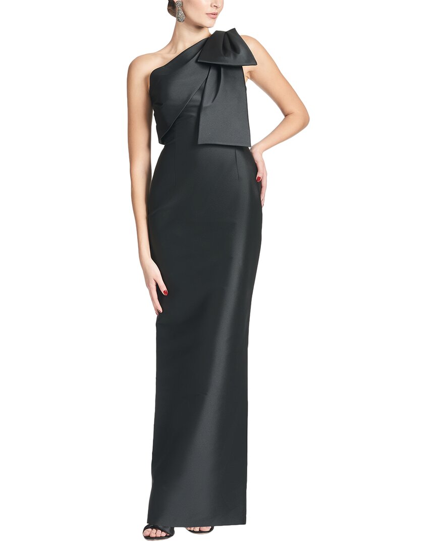 Sachin & Babi Bonnie One-shoulder Bow Column Gown