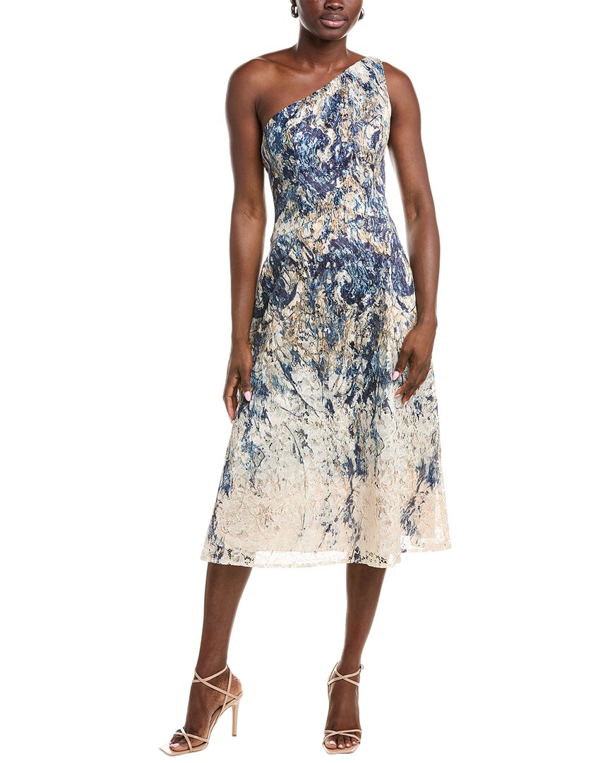 Rene Ruiz One-shoulder Lace Cocktail Dress In Multi