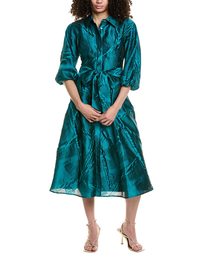 Teri Jon By Rickie Freeman Jacquard Shirtdress