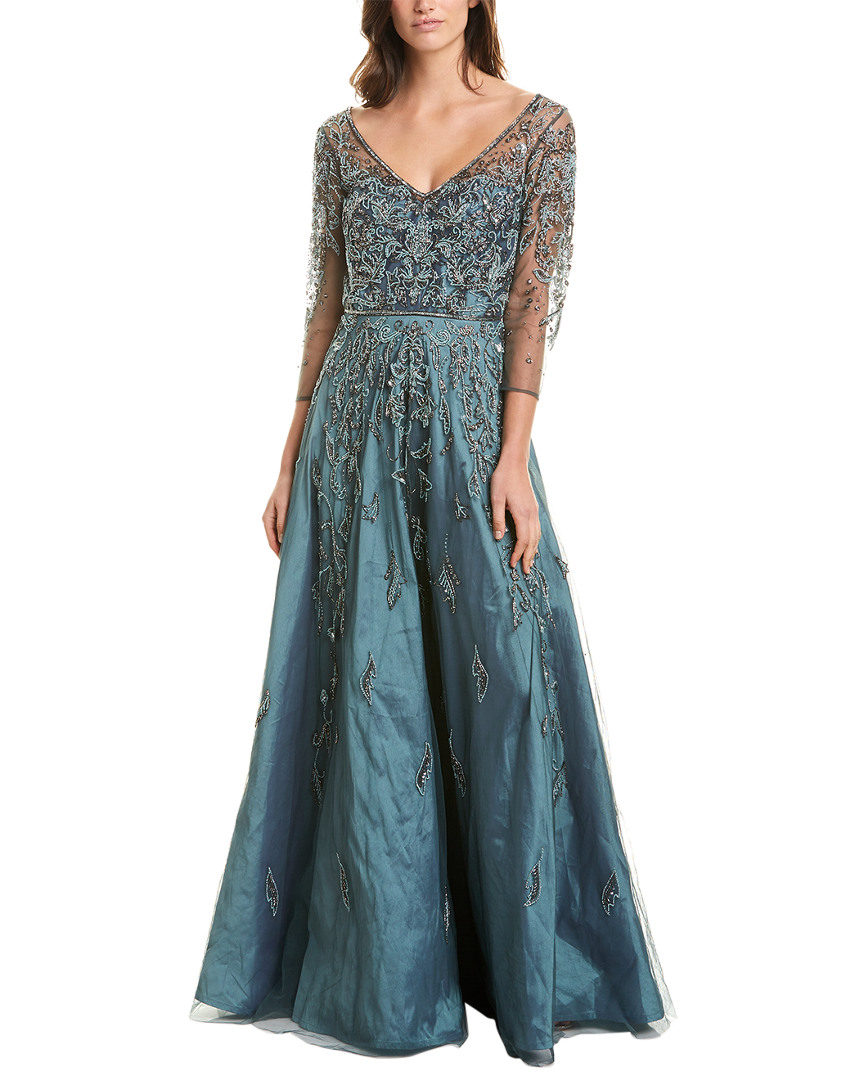 Theia Gown Women's Blue 4 | eBay