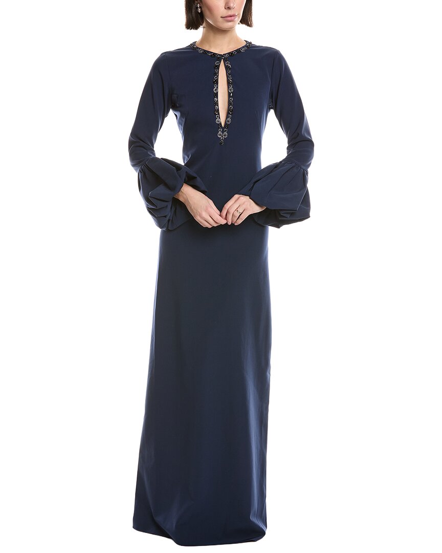 Marchesa Notte Gown In Blue