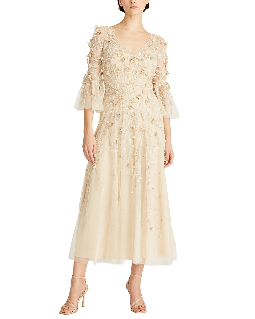 Theia Zolene Embellished Midi Dress