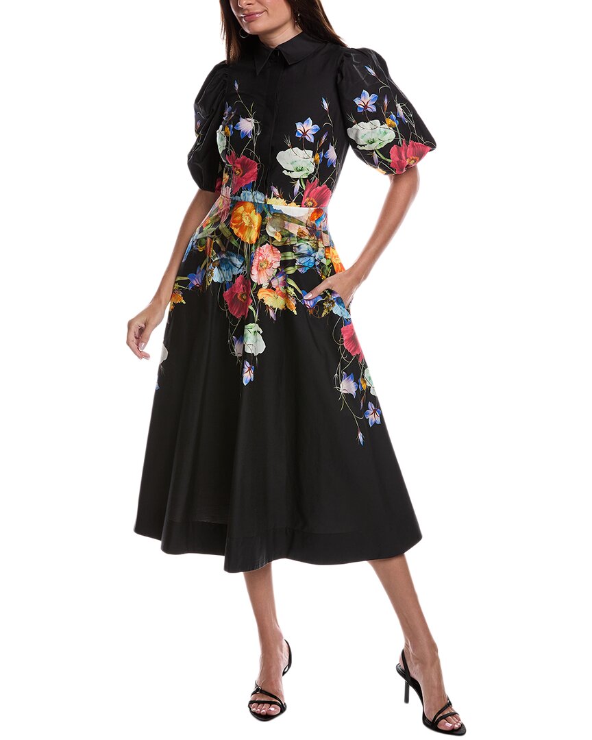 Teri Jon By Rickie Freeman Shirt Dress In Black