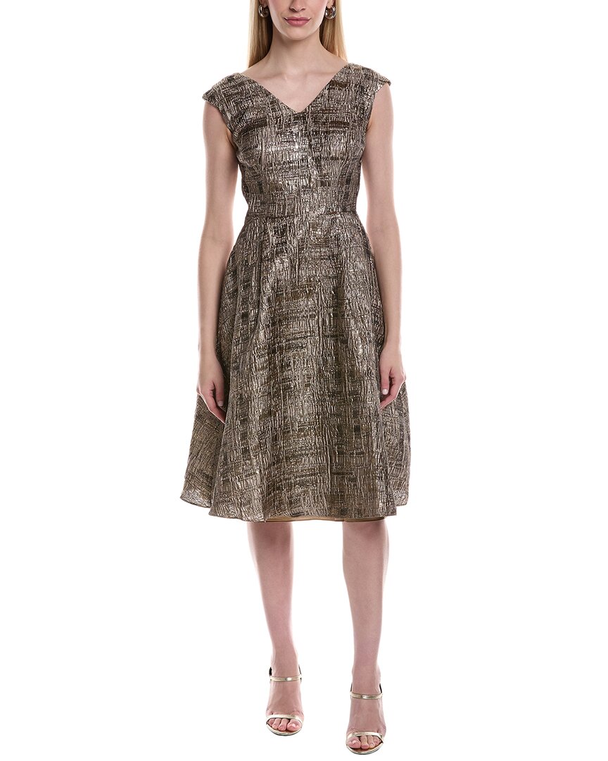 Rene Ruiz V-neck Cap Sleeve A-line Cocktail Dress In Multi