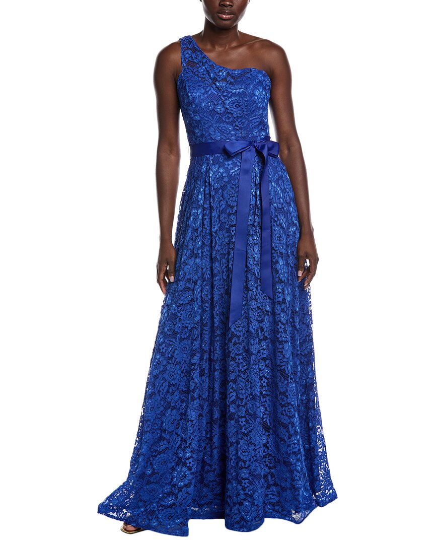 Rene Ruiz Lace Gown In Blue