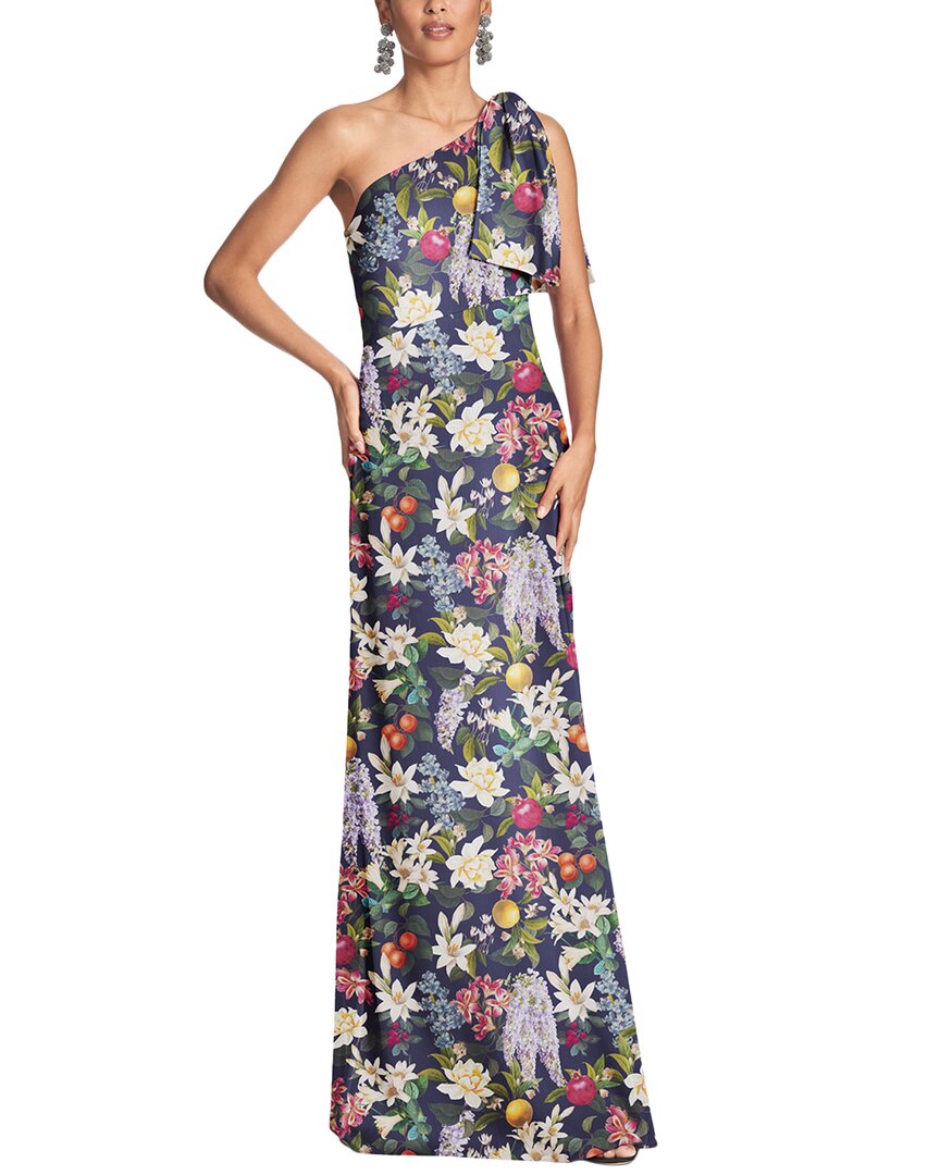 Sachin & Babi Chelsea One-shoulder Gown In Multi