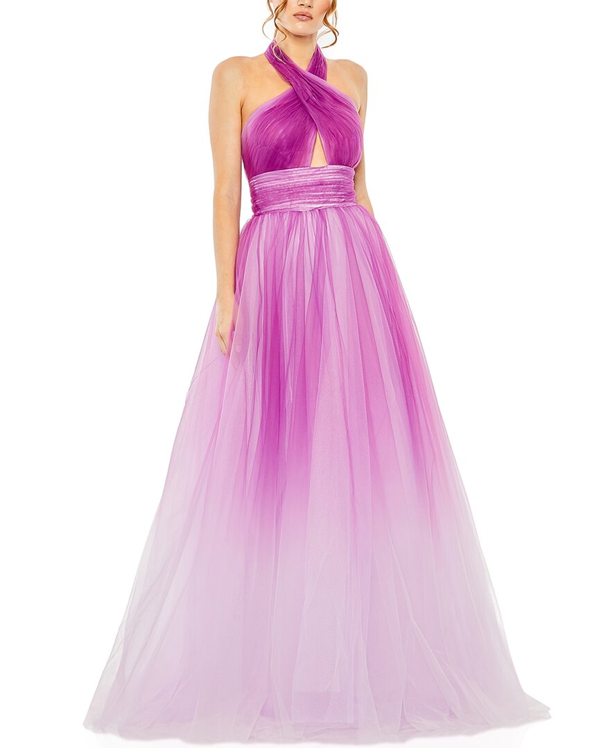 strapless open back dress Tulle Layered Halter Dress  Todd Patrick Designs