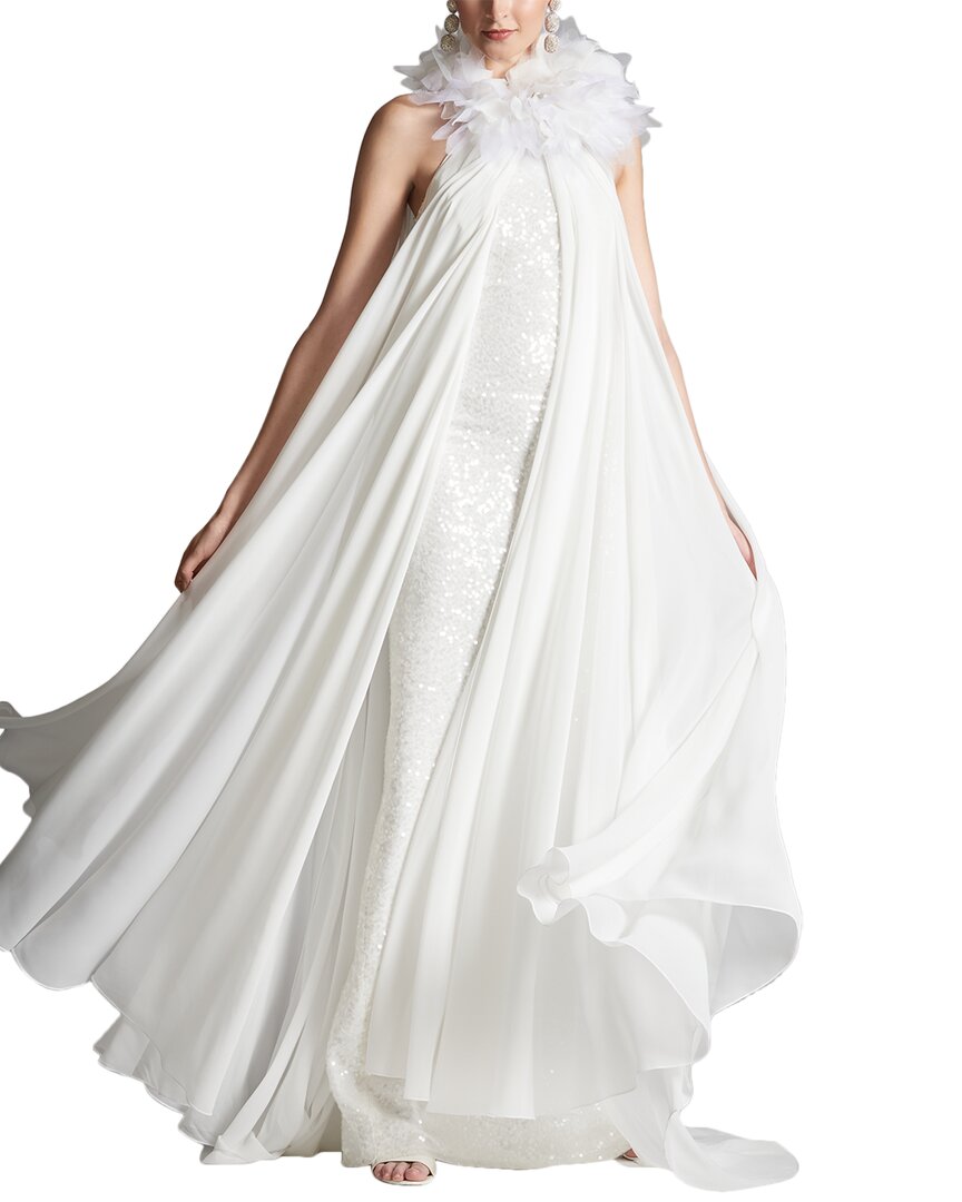 Sachin & Babi Aphrodite Overlay Gown In White